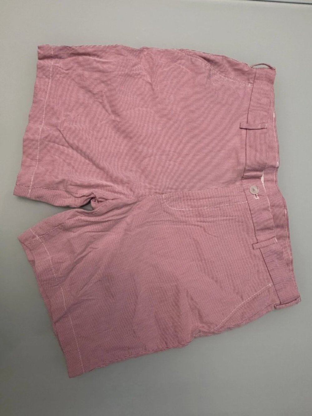 Charles Tyrwhitt Shorts Mens 38 Cotton Stretch Flat Front Preppy Red White